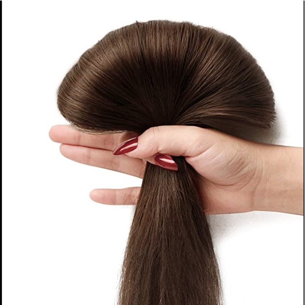 Yamel Remy Clip Hair Extensions Human Hair 7Pc 16 Clips Medium Brown A01-HN-14-4